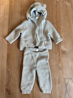 Gap Baby Bear Knit Hoodie & Pants set